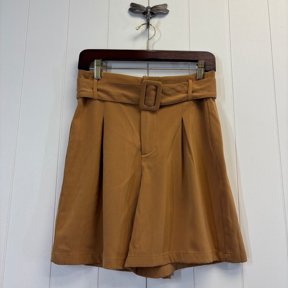 Know One Cares Dark Academia Belted Dress Shorts Size S Preppy Smart Twee Chic